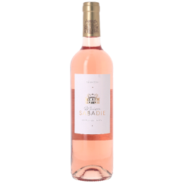 Vin rosé Maison Sabadie Réserve Rosé dans un verre sur fond estival