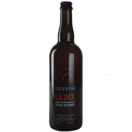 Bouteille de La Dix, bière blonde Pale Ale artisanale avec 10 houblons