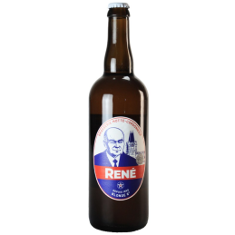 Bière René Blonde 75 cl - Mousse crémeuse et robe dorée