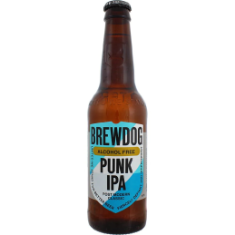 Bouteille de Brewdog Punk IPA Sans Alcool 33 cl vue de face