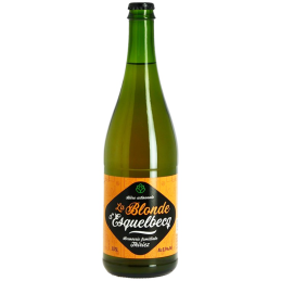 Photo de la Blonde d'Esquelbecq 75 cl, bière artisanale dorée avec mousse crémeuse