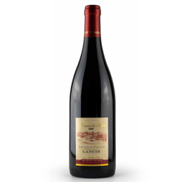 Bouteille de Beaujolais Villages Lancié, vin rouge élégant et floral, idéal pour les repas raffinés