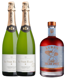 Pack Spritz Sans Alcool avec bouteilles de Chardonnay pétillant et Italian Spritz Lyre's.