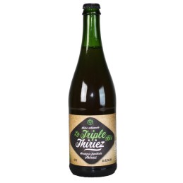 Bouteille de bière Thiriez Triple 75cl, blonde artisanale des Flandres