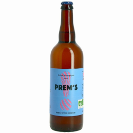 Bouteille de bière Prem's Lager BIO 75cl – Brasserie Tandem, bière blonde artisanale