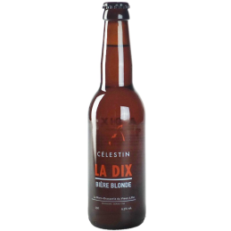 Bouteille de bière La Dix Blonde – Pale Ale artisanale de la Brasserie Célestin