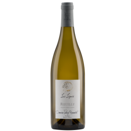 Bouteille de Reuilly Blanc Les Lignis avec reflets verts