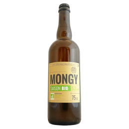 Bouteille de Mongy Saison Bio 75cl – Bière blonde artisanale avec notes épicées