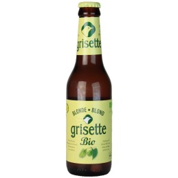 Bouteille de Grisette Blonde Bio 25cl – Bière belge sans gluten, brassée par la Brasserie Saint Feuillien