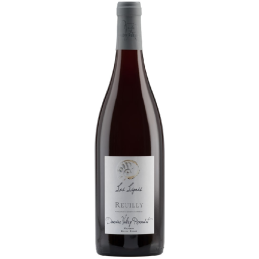 Vin Les Lignis Rouge en bouteille, étiquette visible, sur fond naturel.