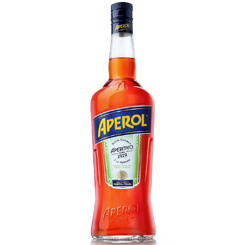 Apérol bouteille et verre à cocktail