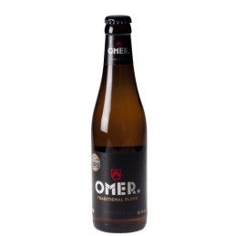 outeille de bière Omer Traditional Blond 33 cl sur fond blanc