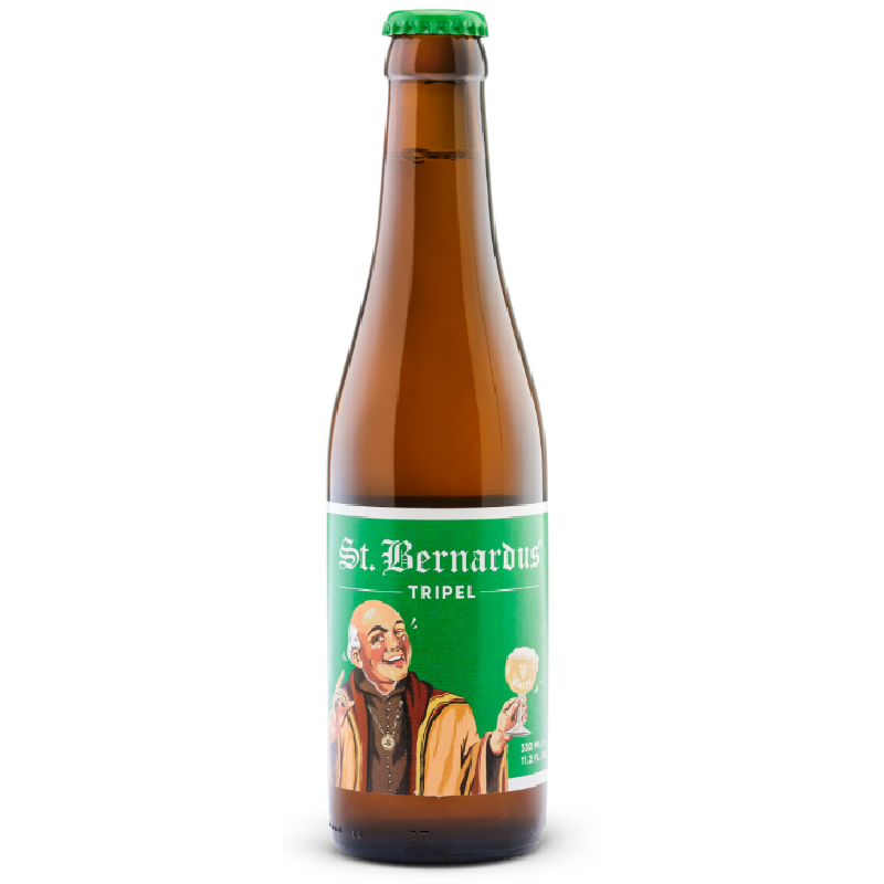 Bouteille de Saint Bernardus Tripel 75cl avec mousse dorée