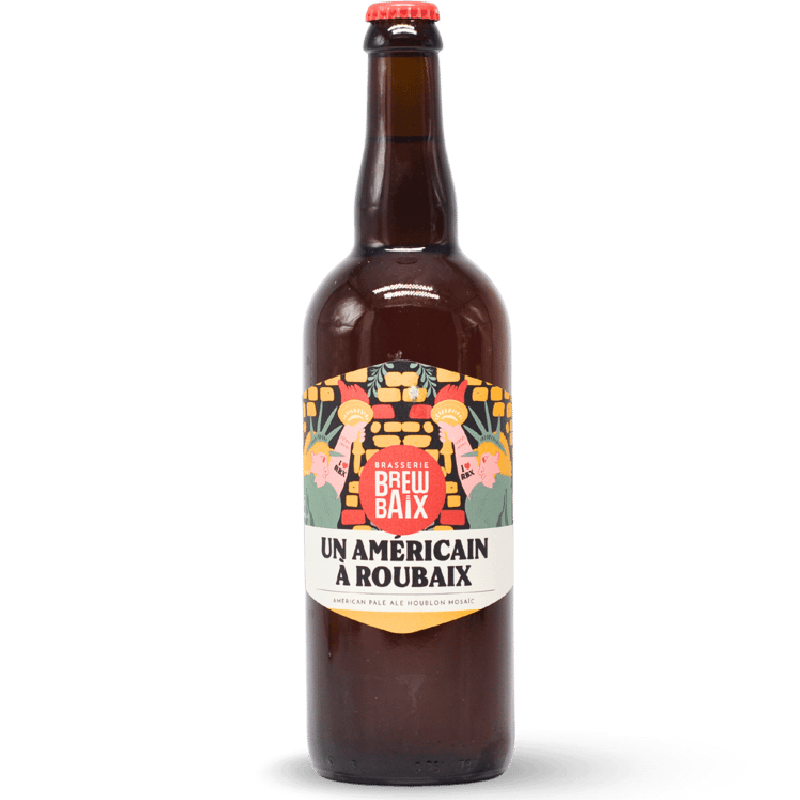 Bouteille de 75cl de la bière Un Américain à Roubaix de la brasserie Brewbaix