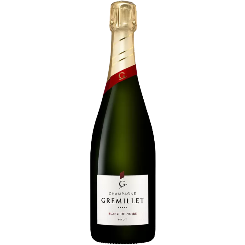 Bouteille de Champagne Gremillet Blanc de Noirs – Robe or pâle aux reflets ocrés