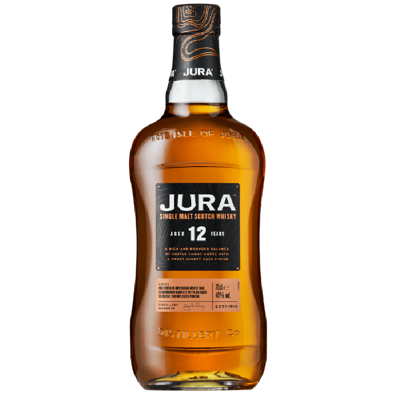Bouteille Jura 12 ans Single Malt 40 % vue de face