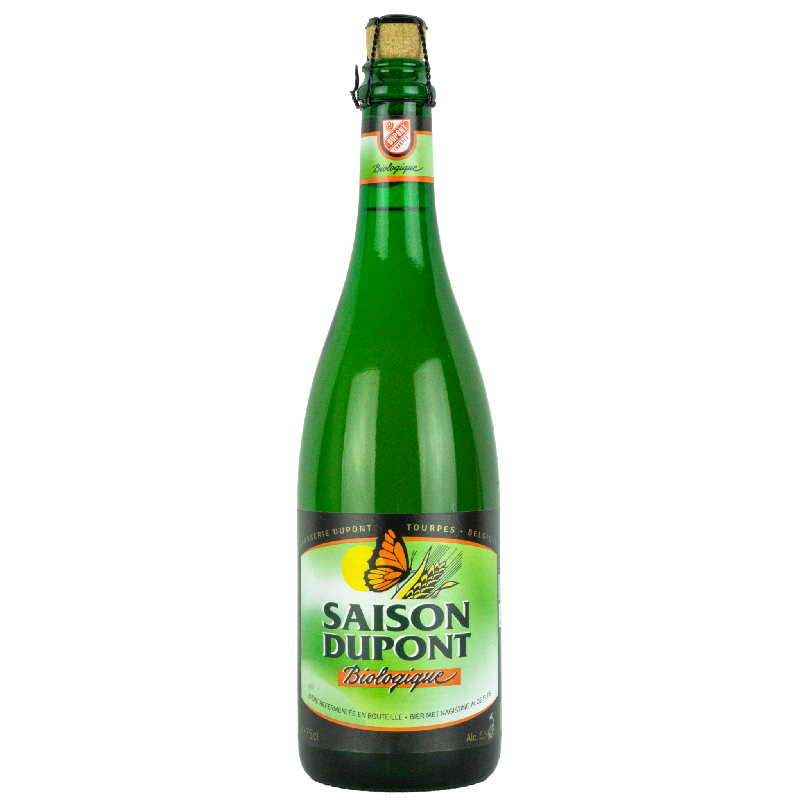 Bouteille de bière belge Saison Dupont Bio 75 cl