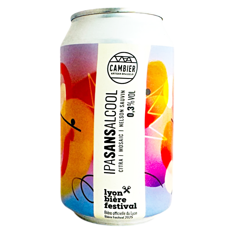 Bouteille de bière Cambier IPA sans alcool 33 cl artisanale française