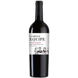 Vin La Belle Équipe Vin de France rouge 75cl avec robe pourpre profonde