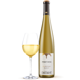 Bouteille de Pinot Gris Sélection Cave du Roi Dagobert avec étiquette
