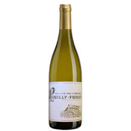 Pouilly-Fuissé Domaine des Trois Tilleuls - Bouteille et Verre de Vin Blanc