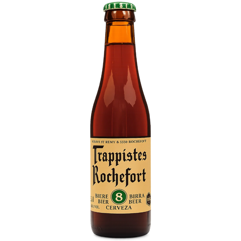 Bouteille de bière Trappiste Belge Rochefort 8 33 cl - Abbaye de Saint Rémy