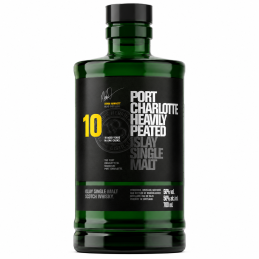 Bouteille de Whisky Port Charlotte 10 Ans single malt tourbé d'Islay