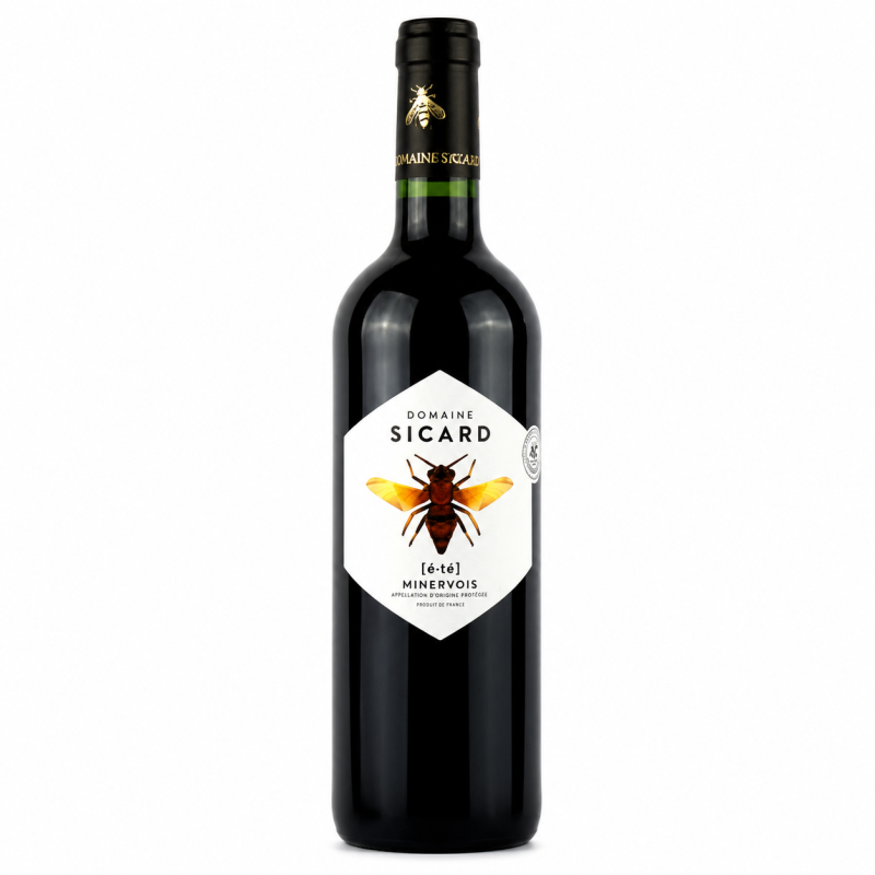 Bouteille de vin rouge - Minervois - Domaine Sicard