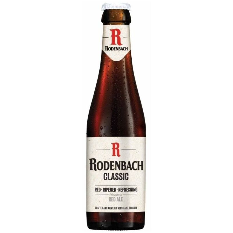 Bière belge Rodenbach Classic, rouge des Flandres de fermentation mixte, vieillie en foudres de chêne