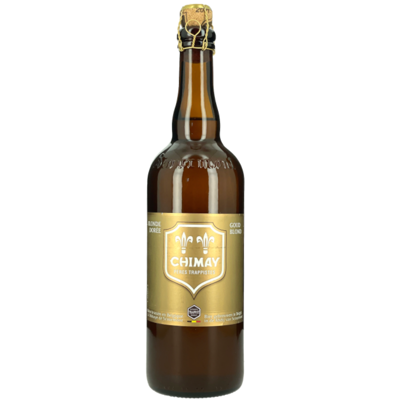 Bouteille de Chimay Dorée 75 cl, bière trappiste belge