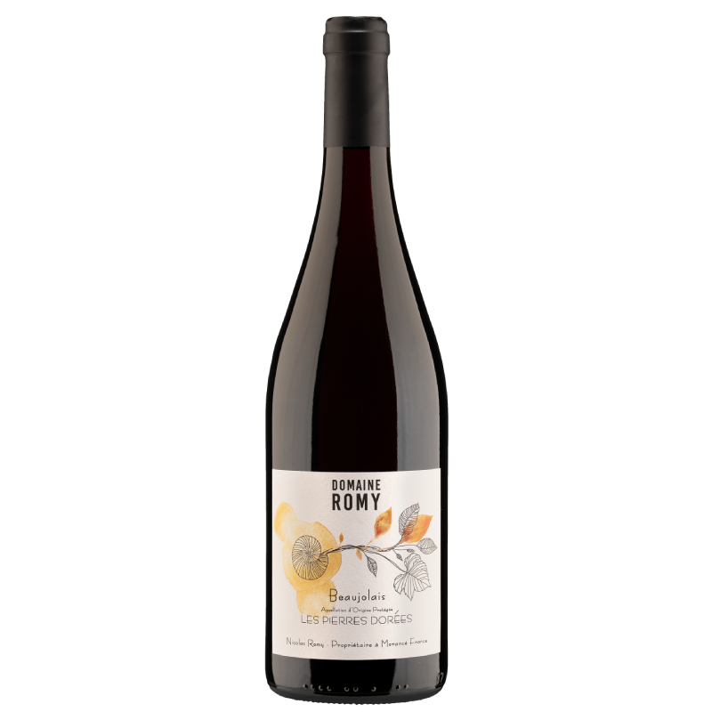 Bouteille de Beaujolais Les Pierres Dorées Domaine Romy