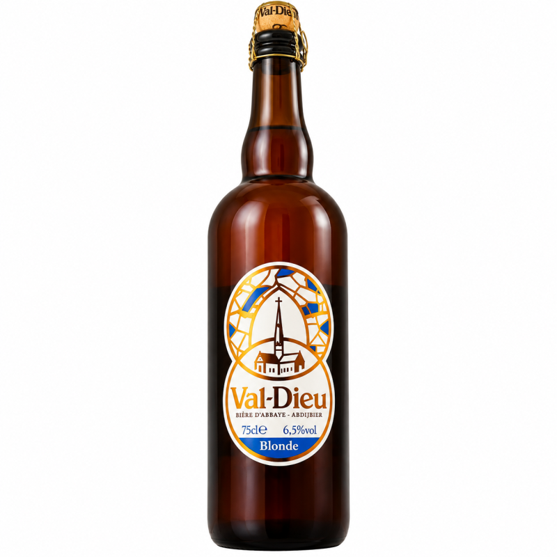 Bouteille de bière belge Val Dieu Blonde 75 cl