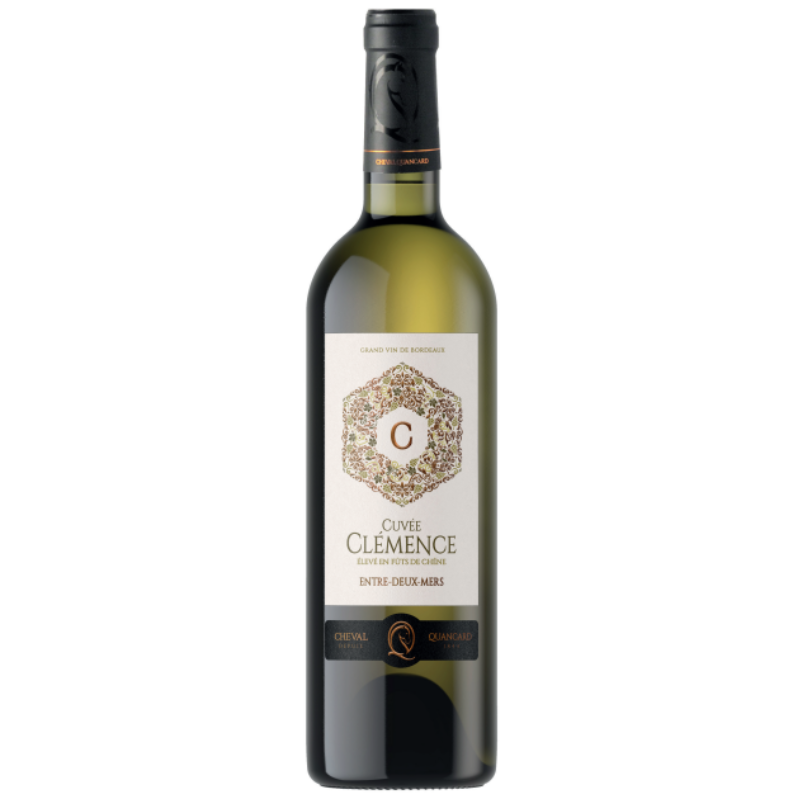 Bouteille de Cuvée Clémence Entre-Deux-Mers sur fond blanc